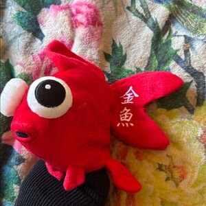 Red Koi Fish Plush golf club cover